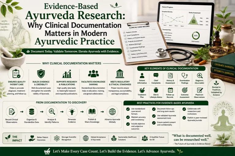 Evidence-Based Ayurveda Research: Why Clinical Documentation Matters in Modern Ayurvedic Practice