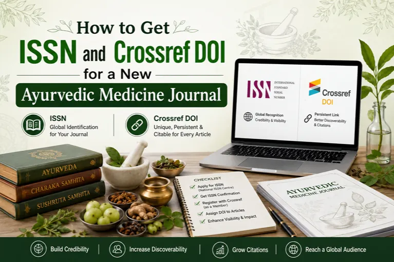 How to Get ISSN and Crossref DOI for a New Ayurvedic Medicine Journal